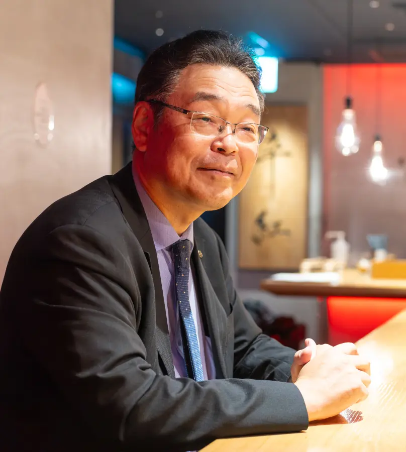 AFURI株式会社 中村比呂人氏、わかもと製薬株式会社 佐藤公彦氏の対談写真