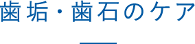 歯垢・歯石のケア